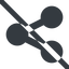Line, up, wide, social, network, prohibited, link, share, sharing, share-solid icon