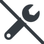 Line, up, wide, prohibited, spanner, wrench, tool, mechanics, mechanical, repair, spanner-alt-solid icon