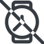 Line, up, wide, prohibited, time, hour, minute, hours, minutes, watch, watch-wide icon