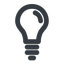 Up, wide, solid, horizontal, mirror, light, bulb, brainstorming, creativity, idea, tip, lamp, bulb-wide icon